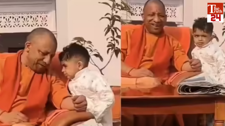child demand chips to cm yogi adityanath in gorakhnathe mandir