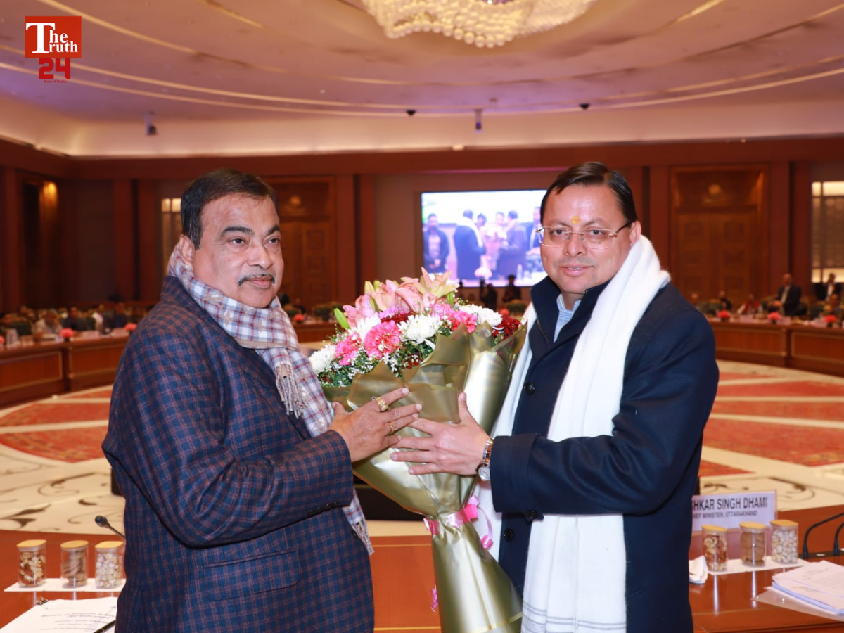 pushkar dhami and nitin gadkari