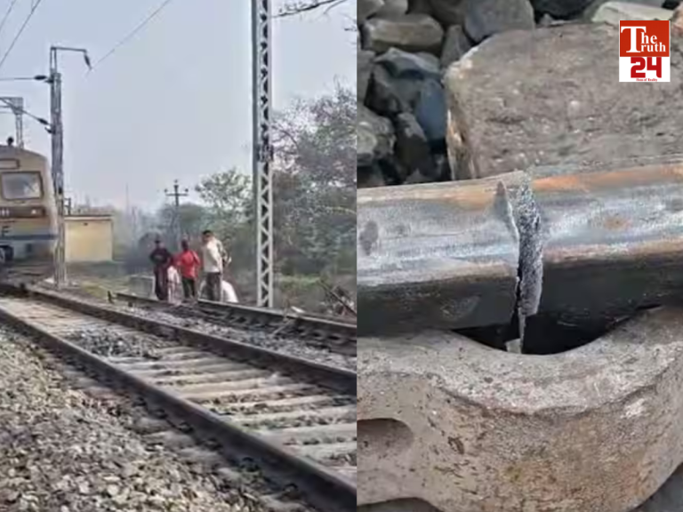 bihar west champaran Bagaha Patliputra Intercity Express rail track broken driver alertness saved life