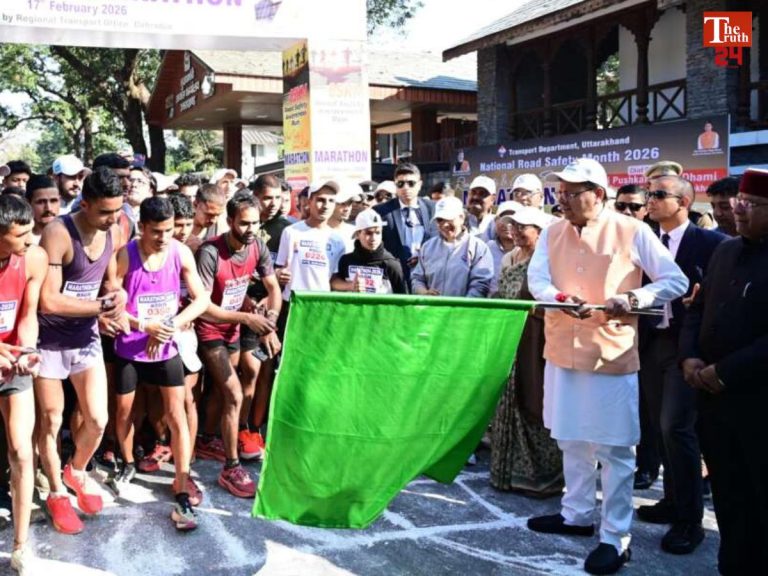 cm dhami flags off road safety environment awareness run