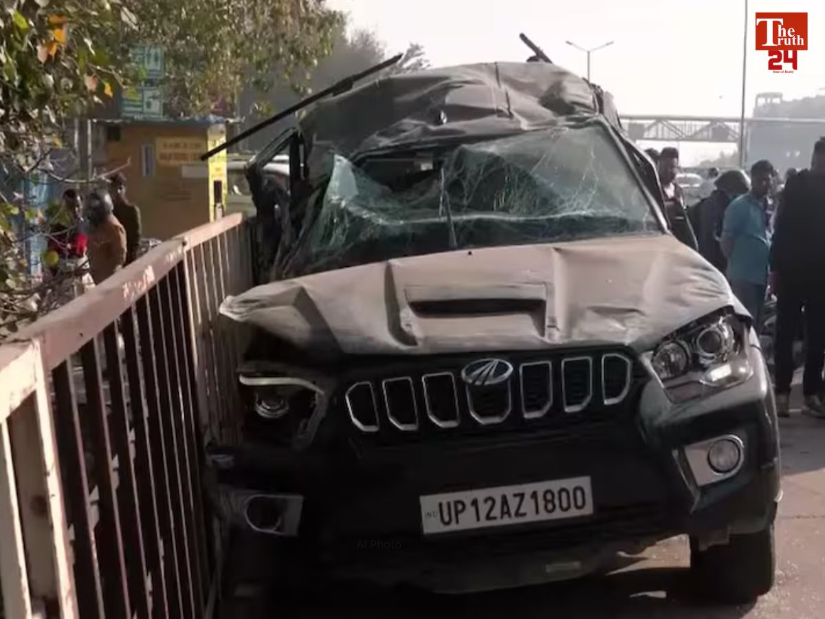 Scorpio car crash in delhi