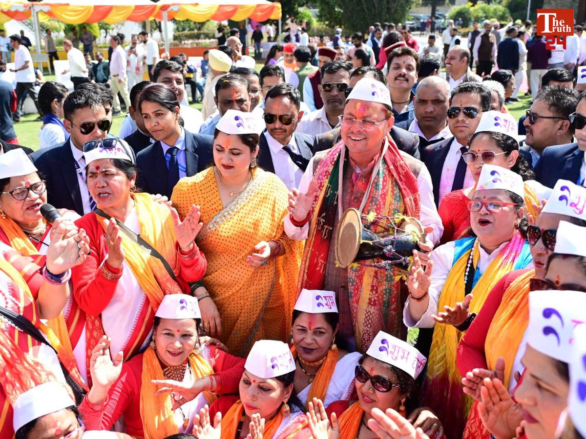 cm pushkar singh dhami celebrate