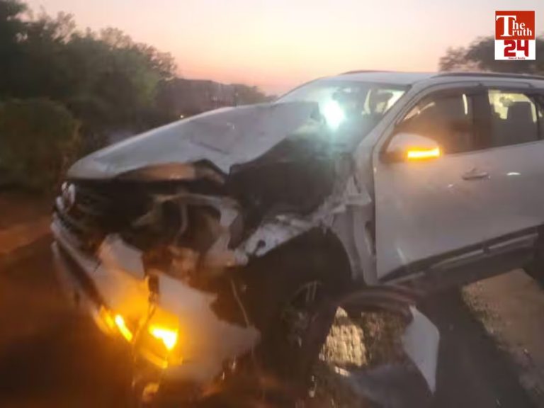 congress-prashant-pandey-car-accident-mp-nagpur-maharashtra
