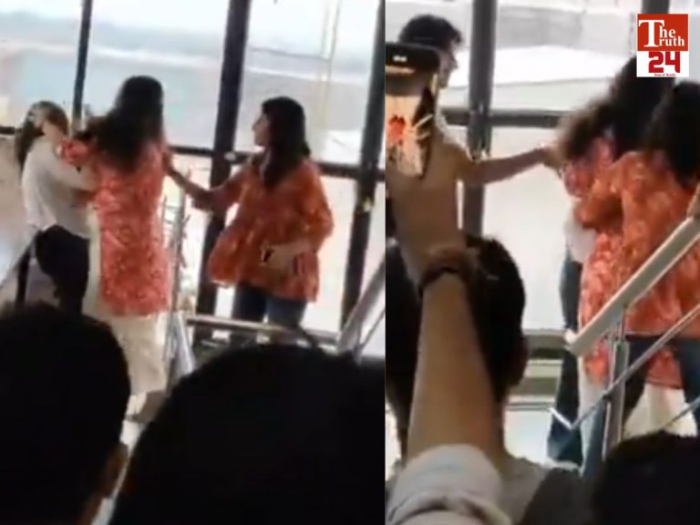 girls fight over a boyfriend in video viral galgotias university Noida