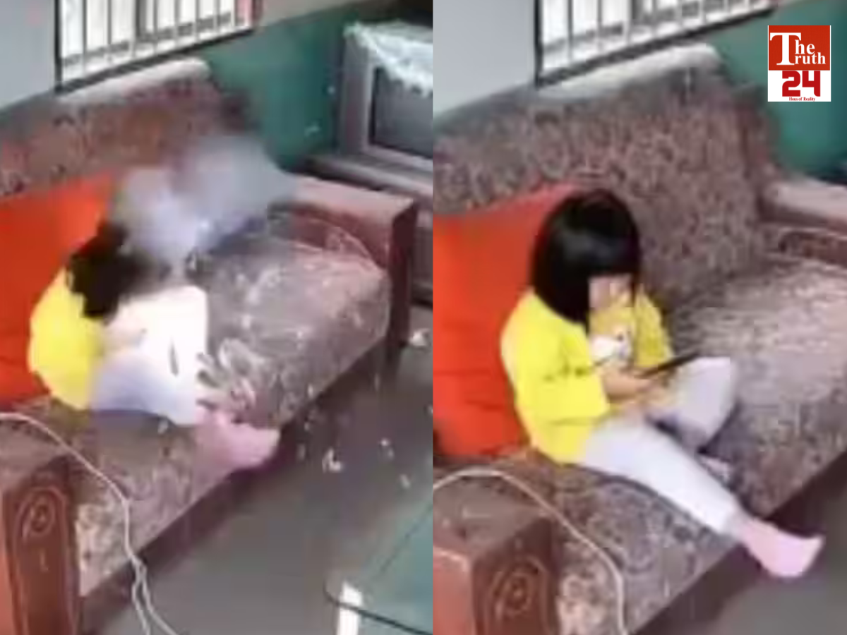 mobile phone explosion on child face viral video