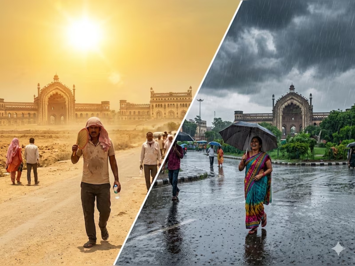 up weather update 27 april 2027 today IMD rain heatwave strong winds thunderstorm alert