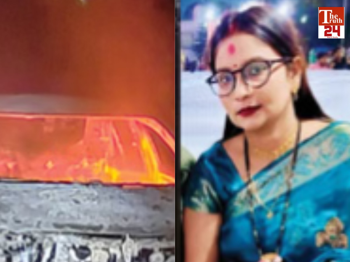 car fire women burnt badaun up