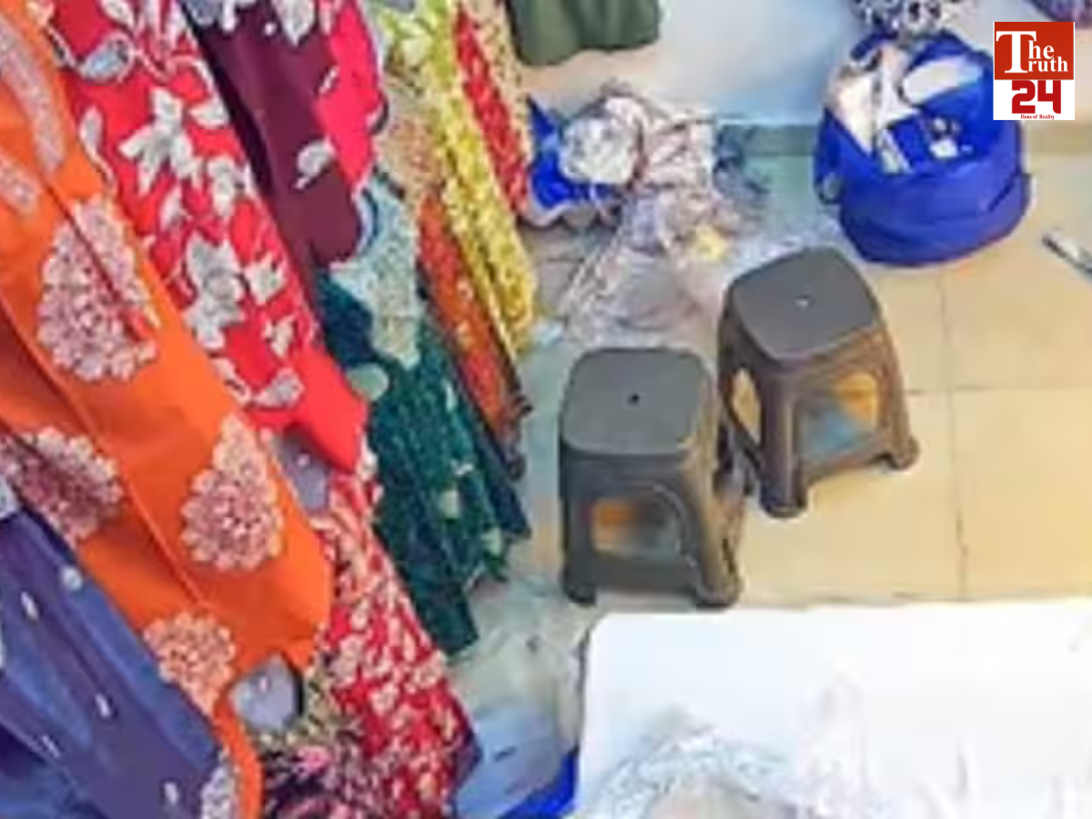 daylight theft cctv garment shop cash stolen kandhla shamli