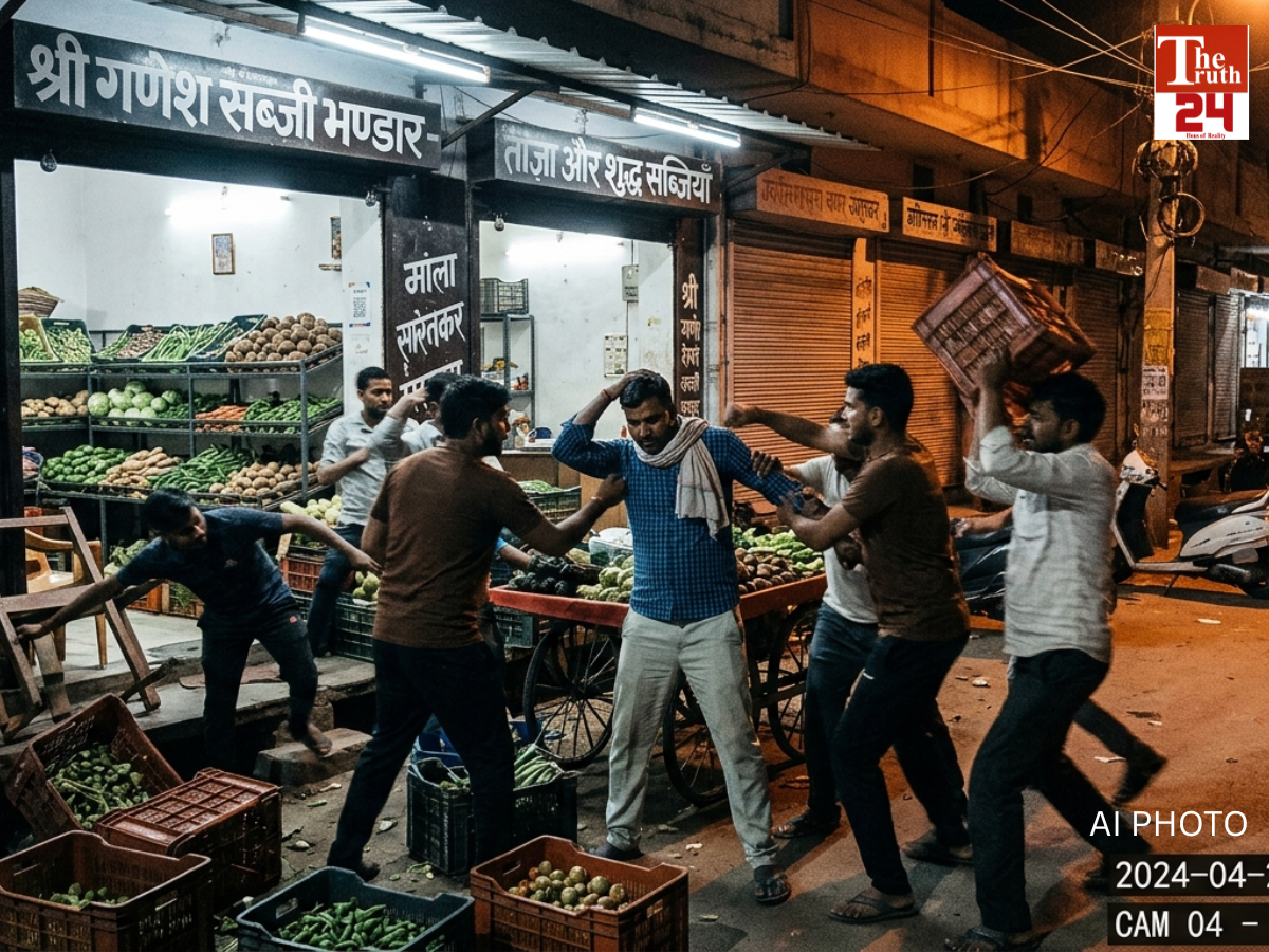 vegetable seller beaten over credit dispute cctv video Jaipur