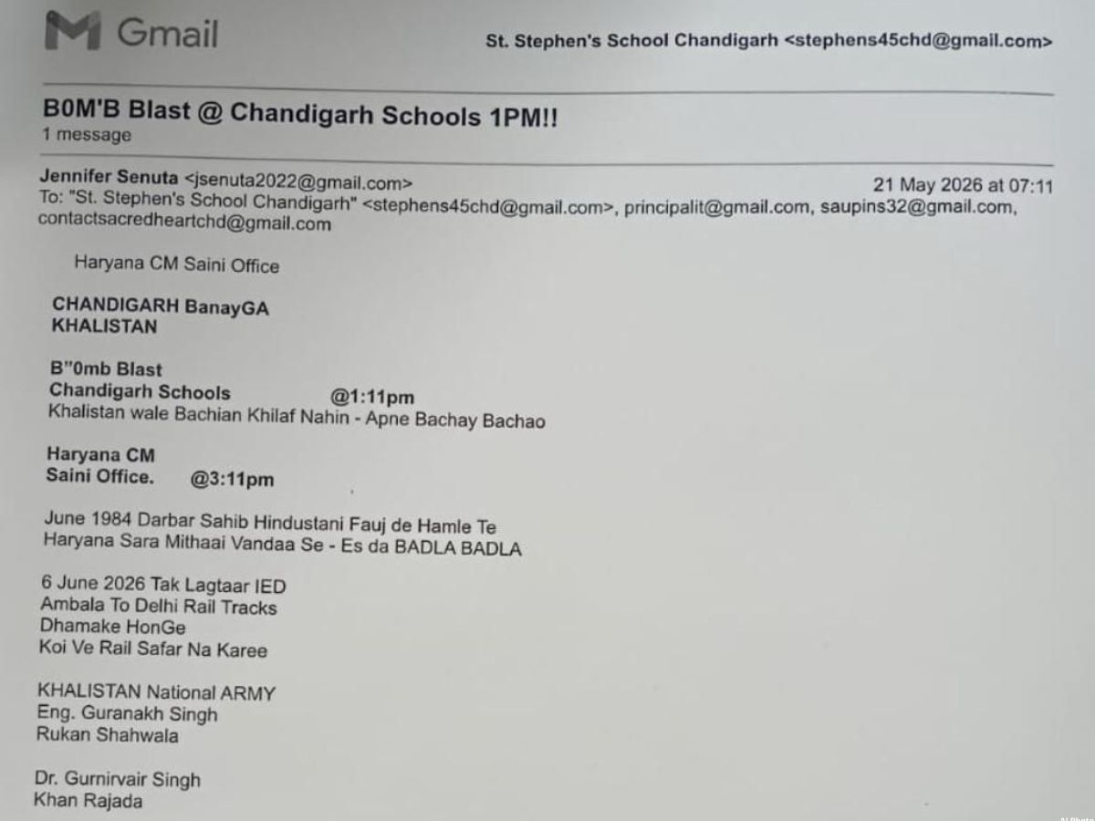 Chandigarh bomb threat