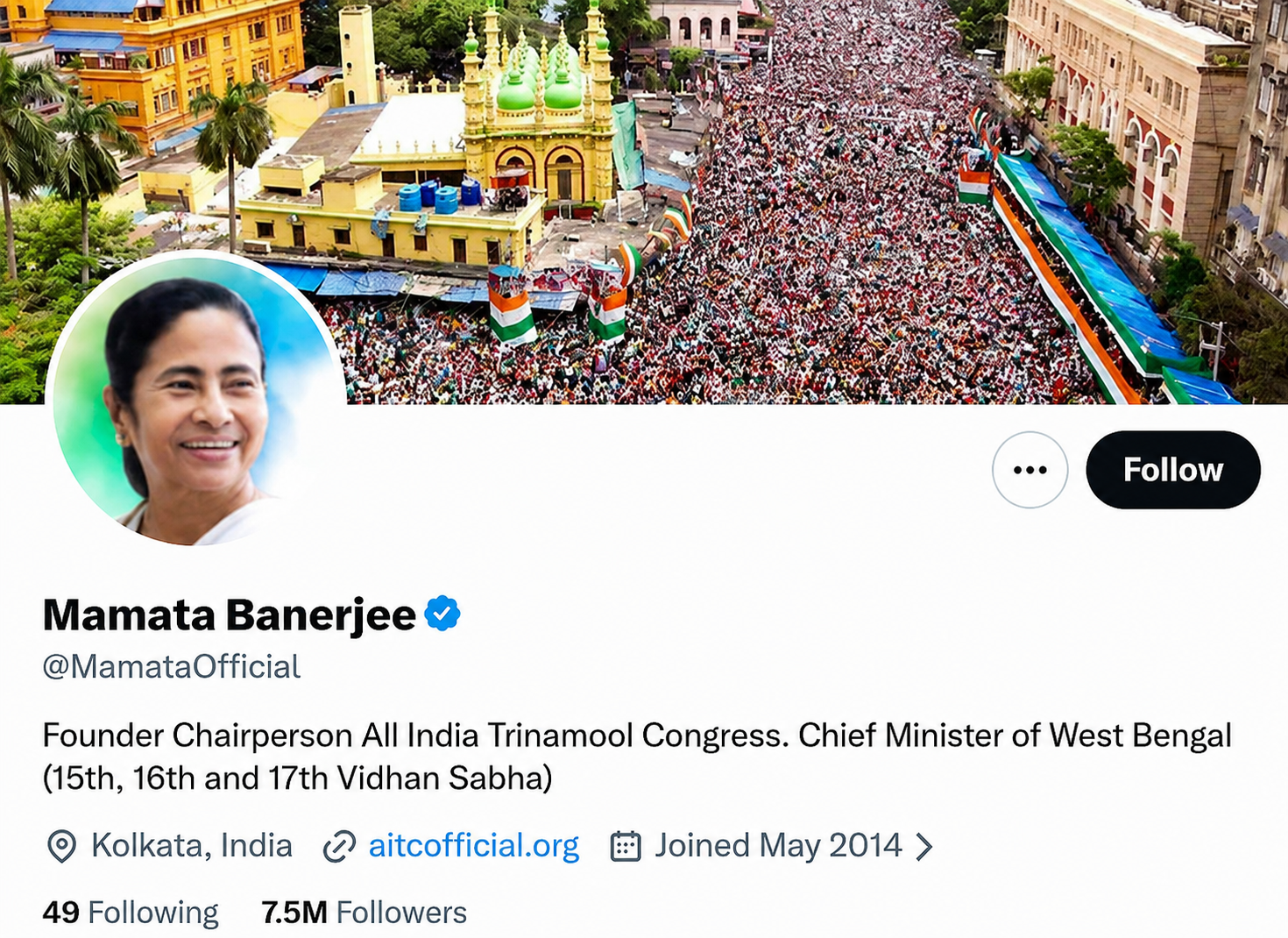 Mamata Banerjee X profile