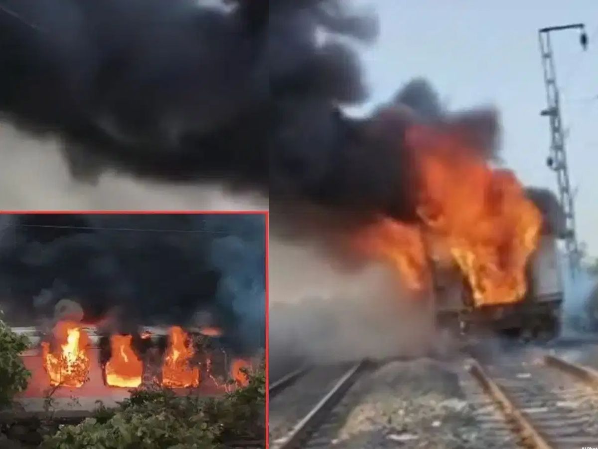 Rajdhani Express fire