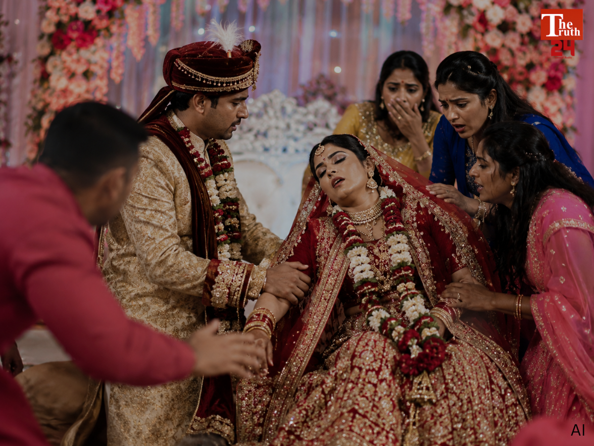 bihar bride dies during jai mala poison death Vaishali