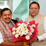 bjp leaders nitin nabin meets uttarakhand cm pushkar singh dhami