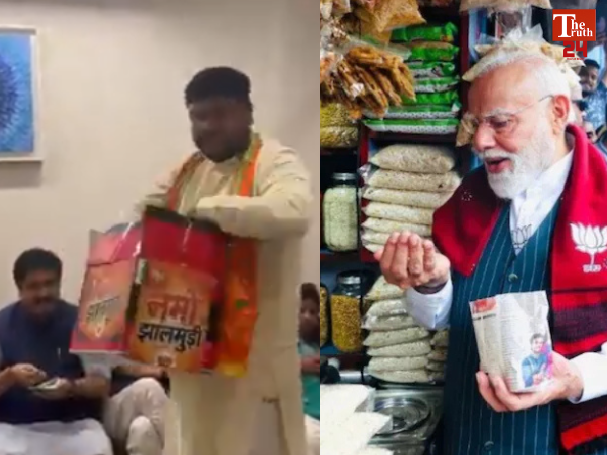 jhalmuri factor bjp workers celebration video Bengal election