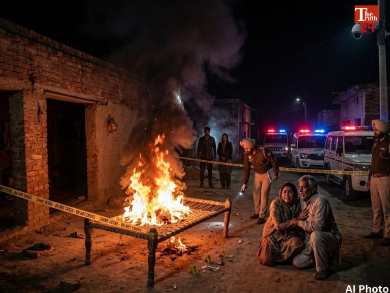 woman burns her husband