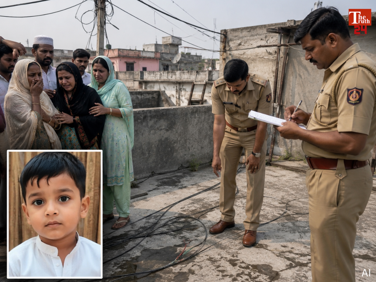 5 year old boy dies after electric shock while playing on rooftop nagpur