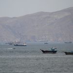 Ships and boats in the Strait of Hormuz