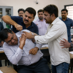 Police beat up a teacher in Dehradun for stopping his son from cheating