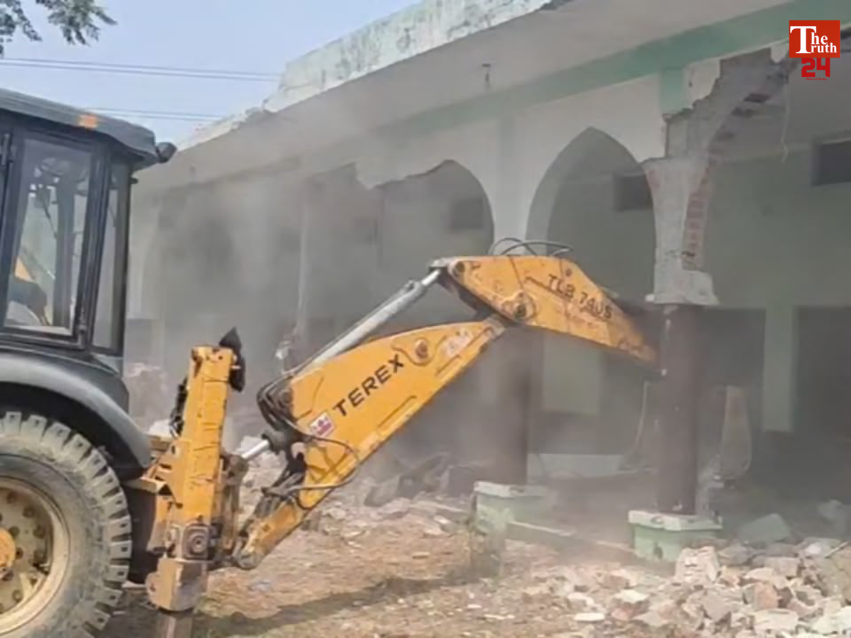 ghaziabad administration demolished illegal madrasa bulldozer action in masuri