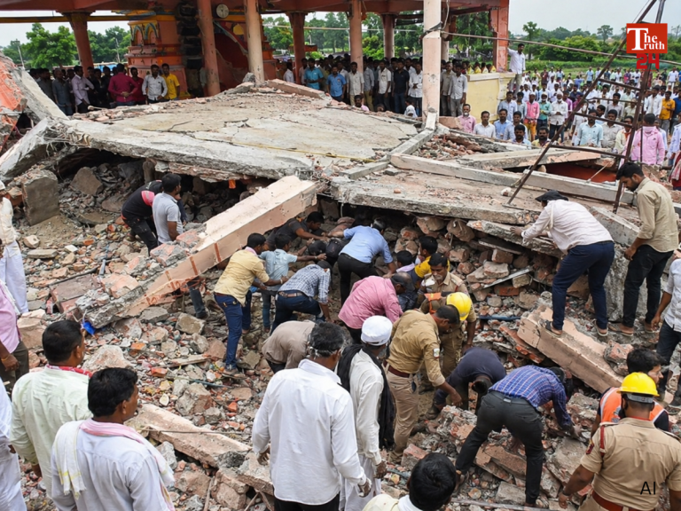 parbhani hanuman temple mandap collapse 40 devotees trapped maharashtra