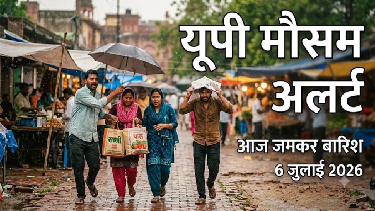 up weather today 6 july 2026 forecast temperature imd heavy rain thunderstorm alert monsoon mausam