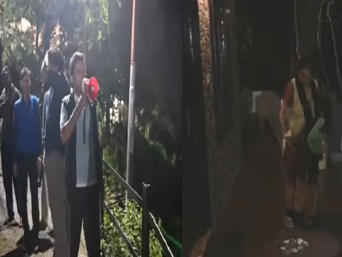 people are panic by stone pelting homes at night in nainital upper mall road incident