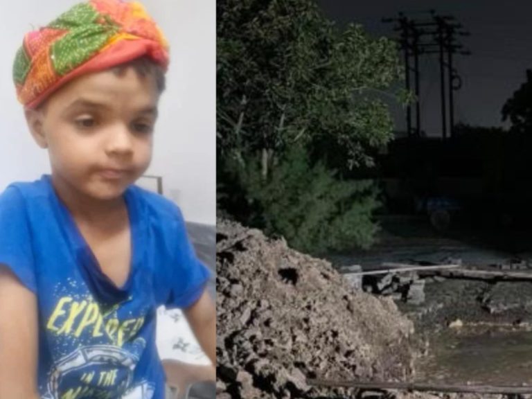six year old toddler drowns in open pit in greater noida society borehole during playing