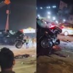 delhi lucknow highway car accident three died dozen injured in hapur