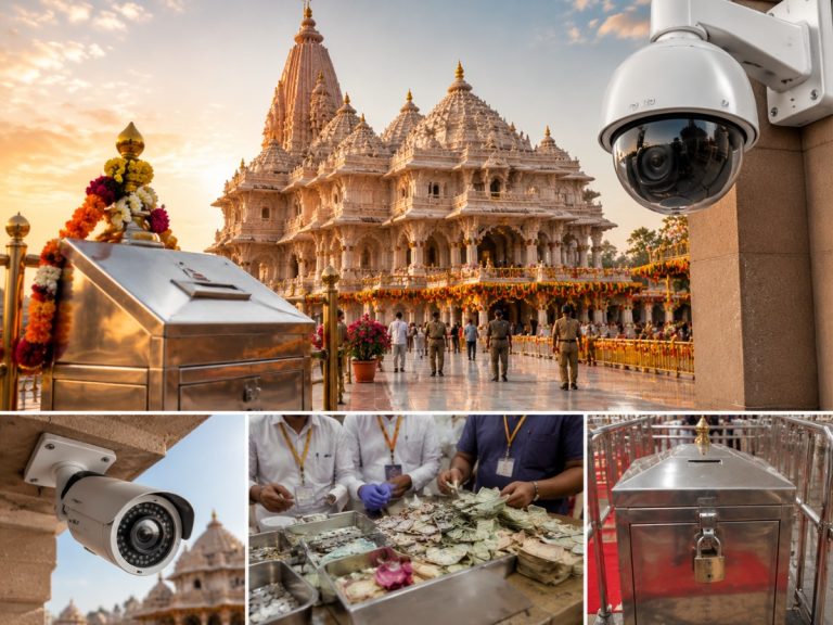 ayodhya ram mandir donation system transparent high tech videography after donation theft