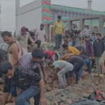 bulandshahr mosque wall collapse heavy rain two dead khurja
