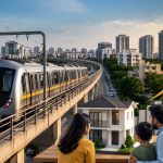 delhi metro golden line property price rise south delhi faridabad benefit