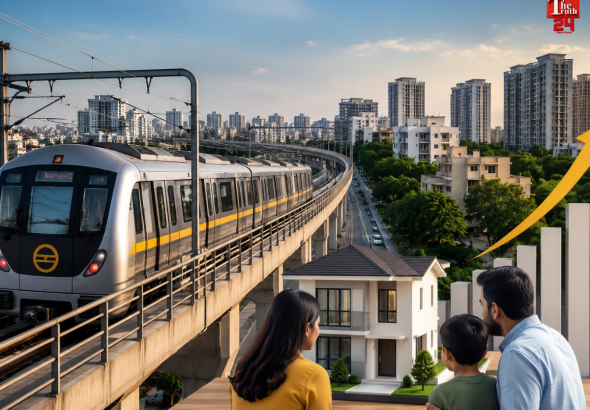 delhi metro golden line property price rise south delhi faridabad benefit