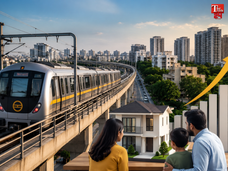 delhi metro golden line property price rise south delhi faridabad benefit