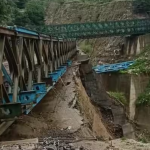 himachal heavy rain kinnaur landslide bailey bridge sangla valley