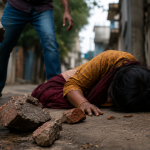 mahoba drunk man attacks 55 year old woman with stone