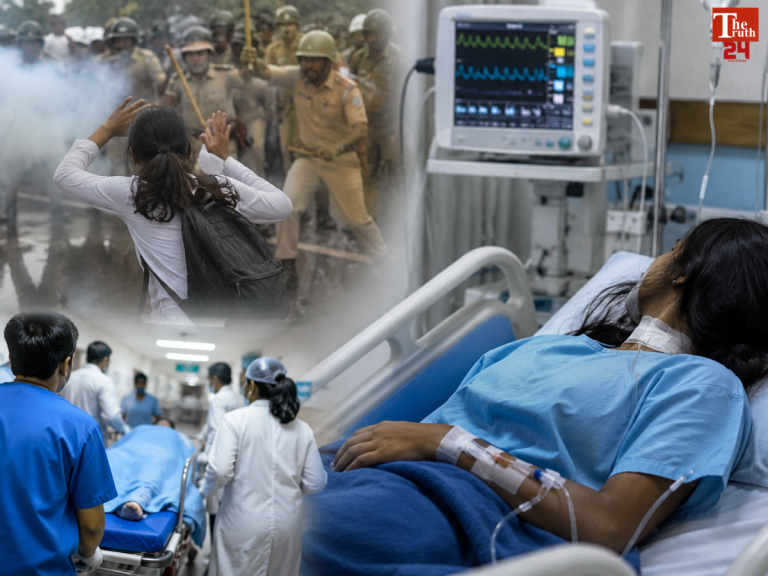parliament chalo protest injured student health update rml hospital delhi