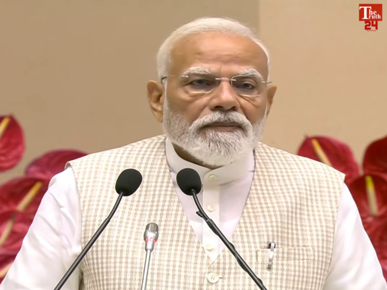pm modi first statement after cjp parliament march paper leak protest