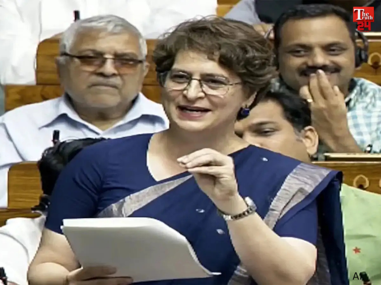 priyanka gandhi targets education minister prahlad joshi in lok sabha monsoon session