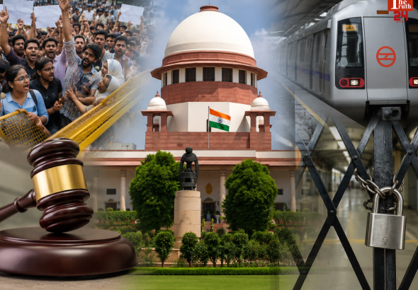 supreme court hearing dmrc 16 delhi metro stations closed Jantar mantar protest