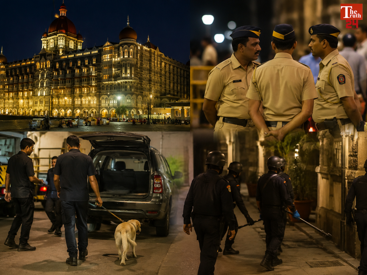 taj hotel mumbai bomb threat call police search operation