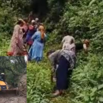 uttarakhand mussoorie khetwala village landslide road block women made path