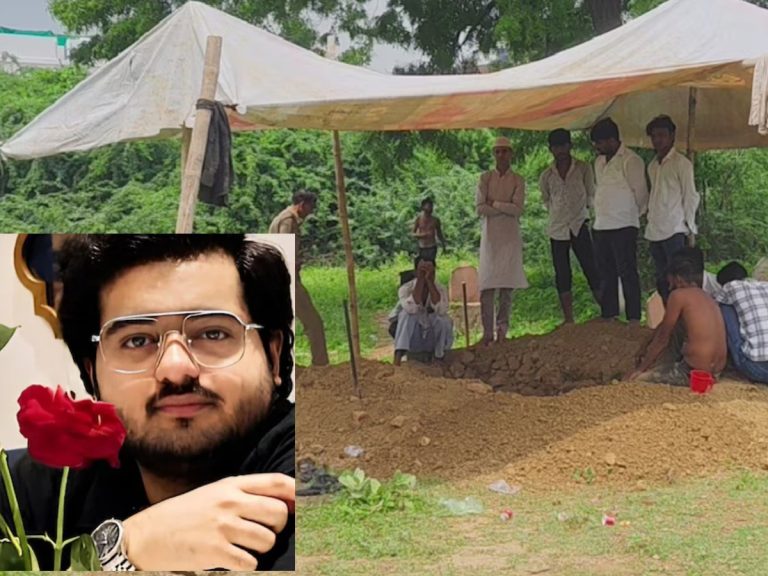 Atiq ahmed son aban funeral today prayagraj