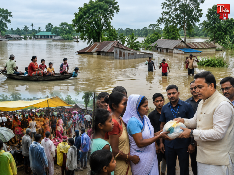 assam flood relief 75000 assistance government announcement